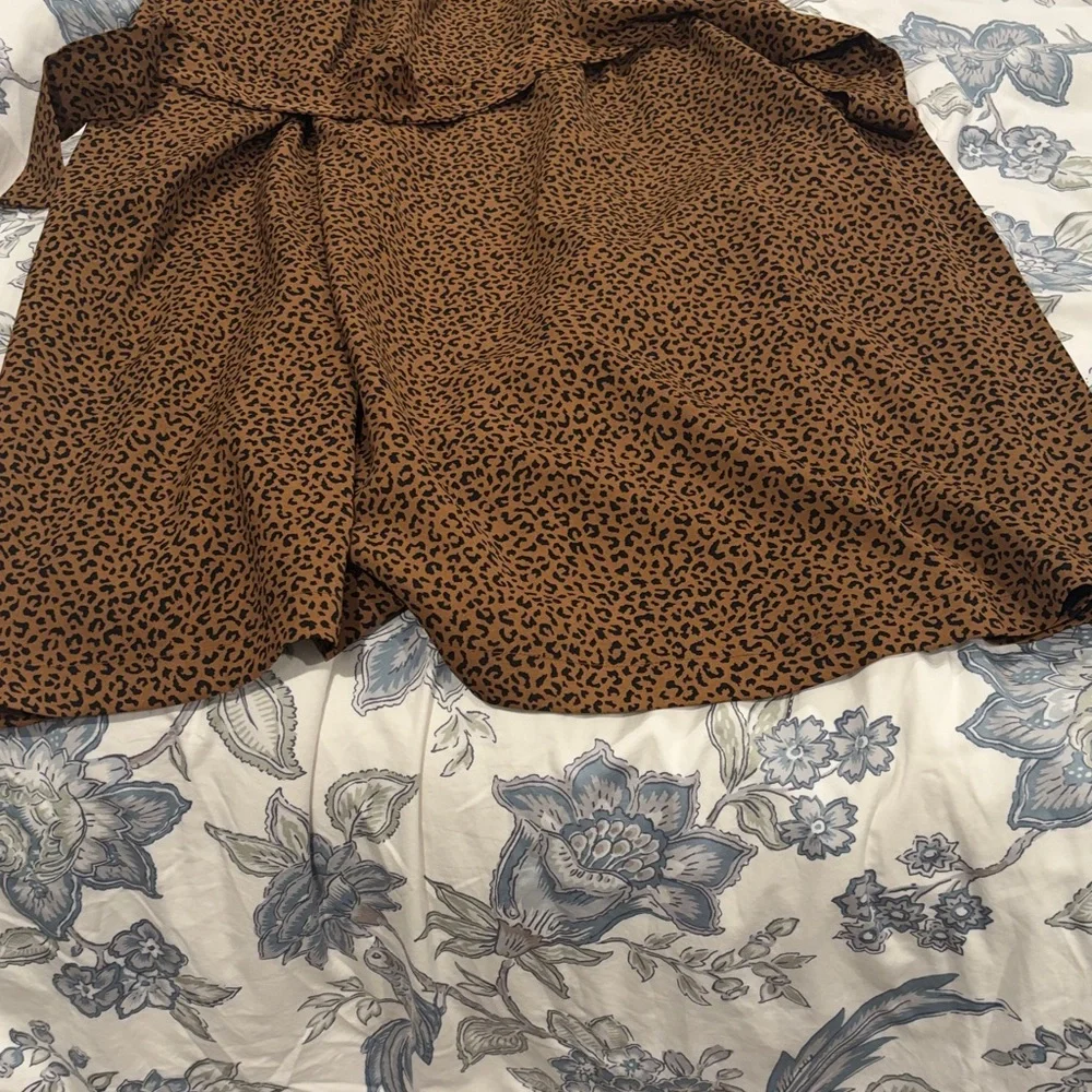 Leopard Print Women's Skirt midi‎ soft